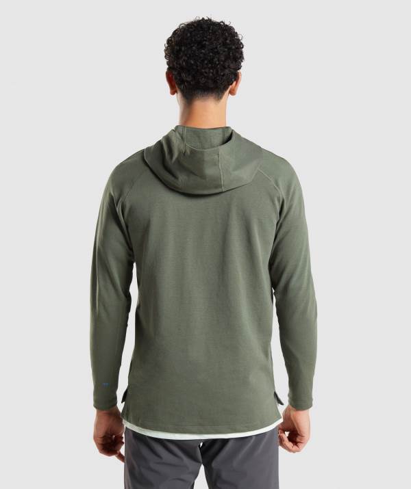 Panske Mikiny S Kapucňou Gymshark Studio Olivovo Zelená | GB4267830